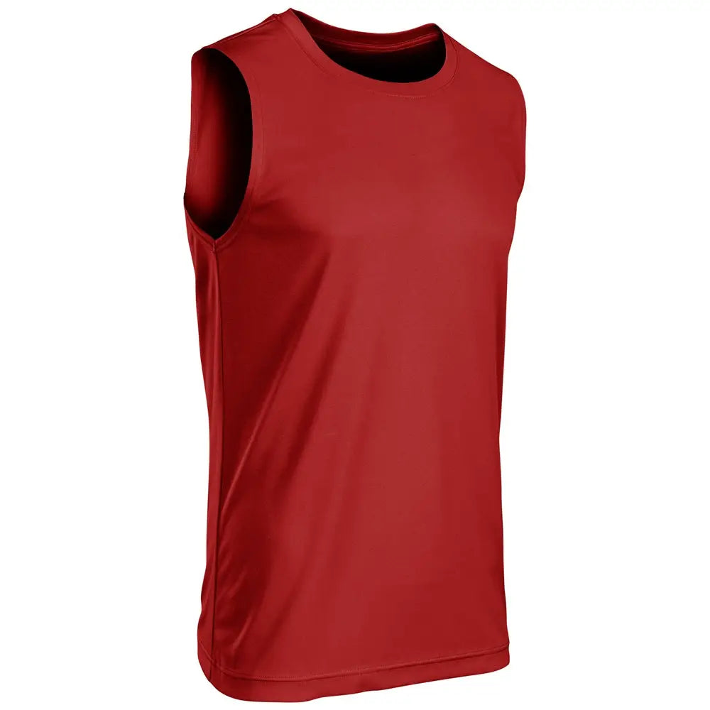 Champro Bst00 Vision Sleeveless Tees - Scarlet - Adult s