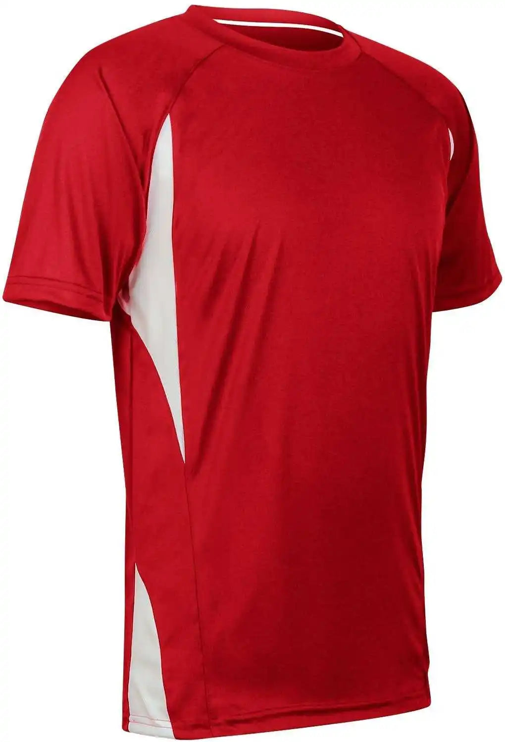 Champro Bst65 Crew Neck Baseball Jersey - Scarlet White
