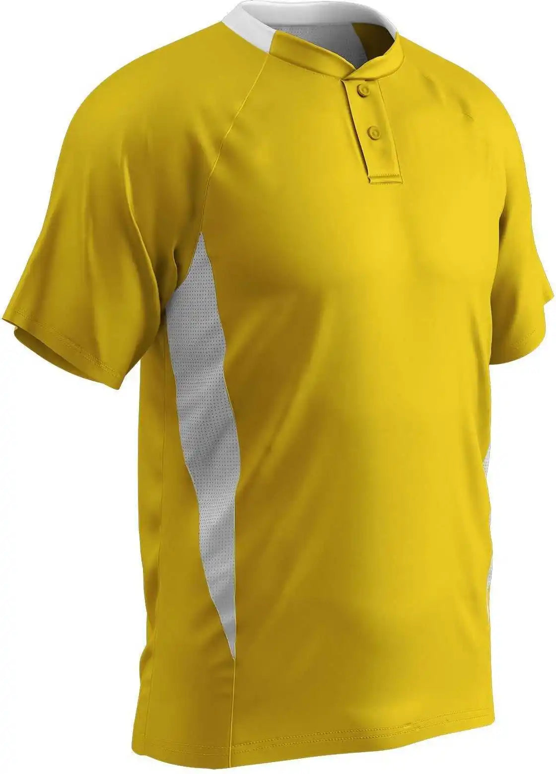 Champro Bst72 Two Button Placket Jersey - Gold White