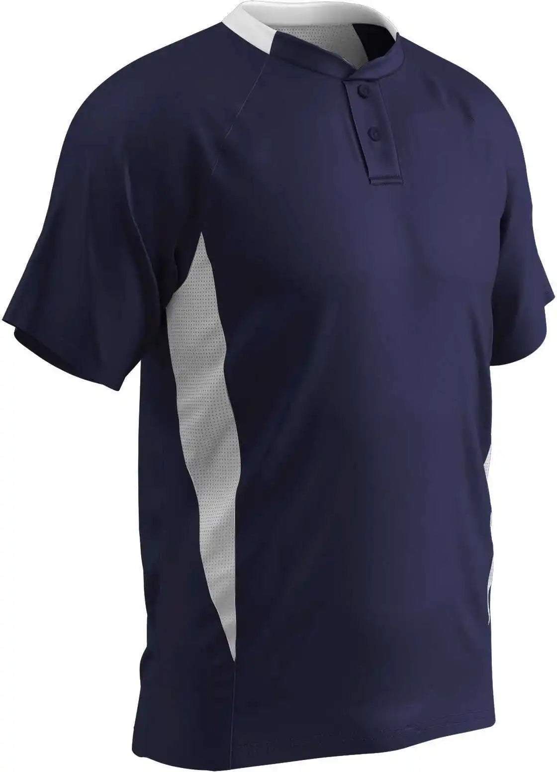 Champro Bst72 Two Button Placket Jersey - Navy White