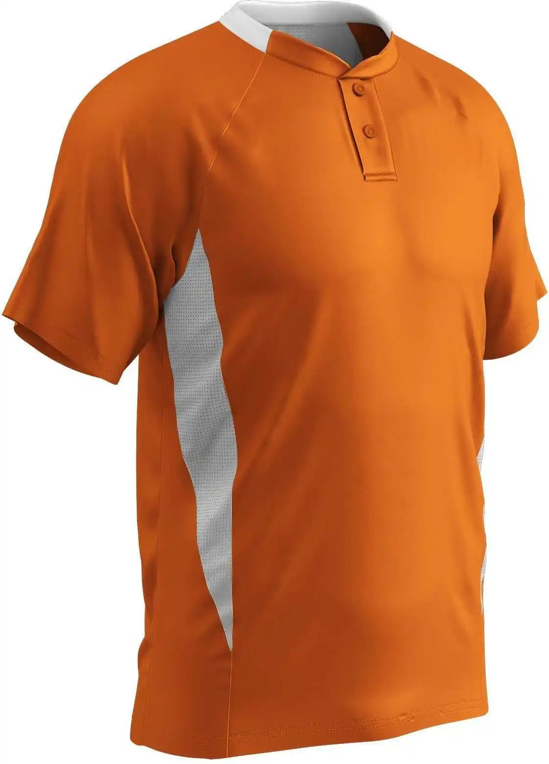 Champro Bst72 Two Button Placket Jersey - Orange White