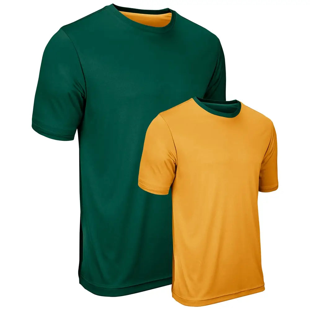 Champro Bstk19 Double Stock Reversible Tee - Forest Green Gold - Youth Xs