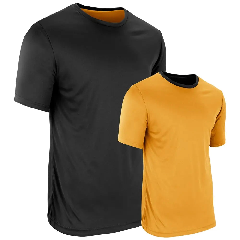 Champro Bstk9 Double Stock Z-cloth Dri-gear Reversible Tee - Black Gold - Adult s