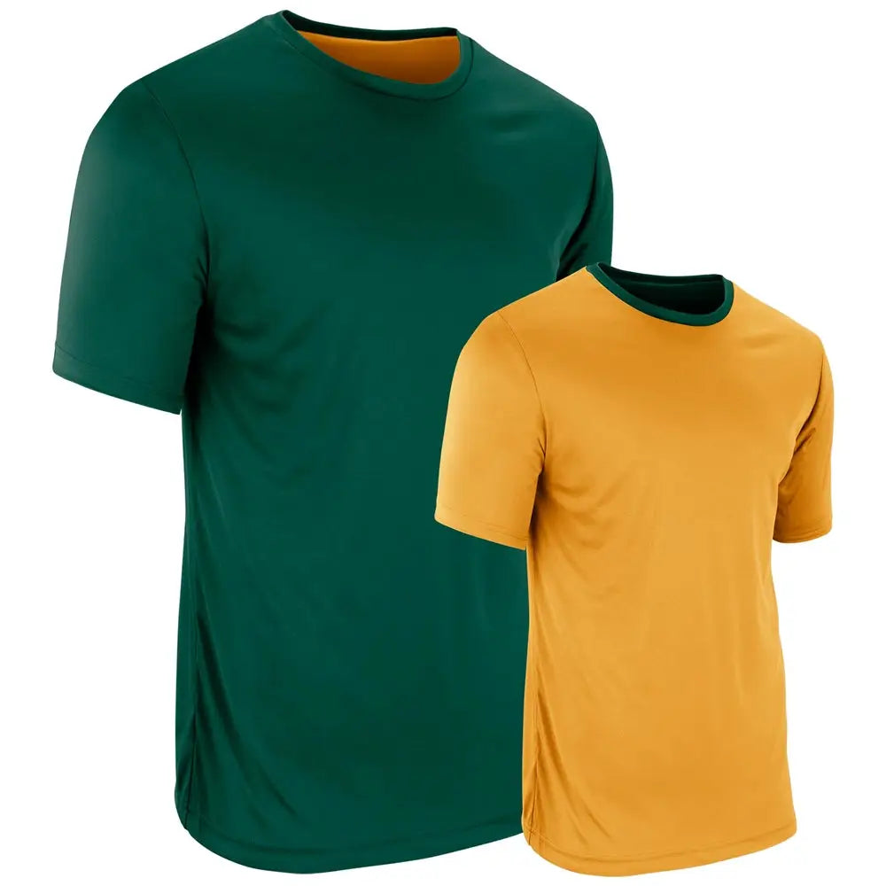 Champro Bstk9 Double Stock Z-cloth Dri-gear Reversible Tee - Forest Green Gold - Adult s