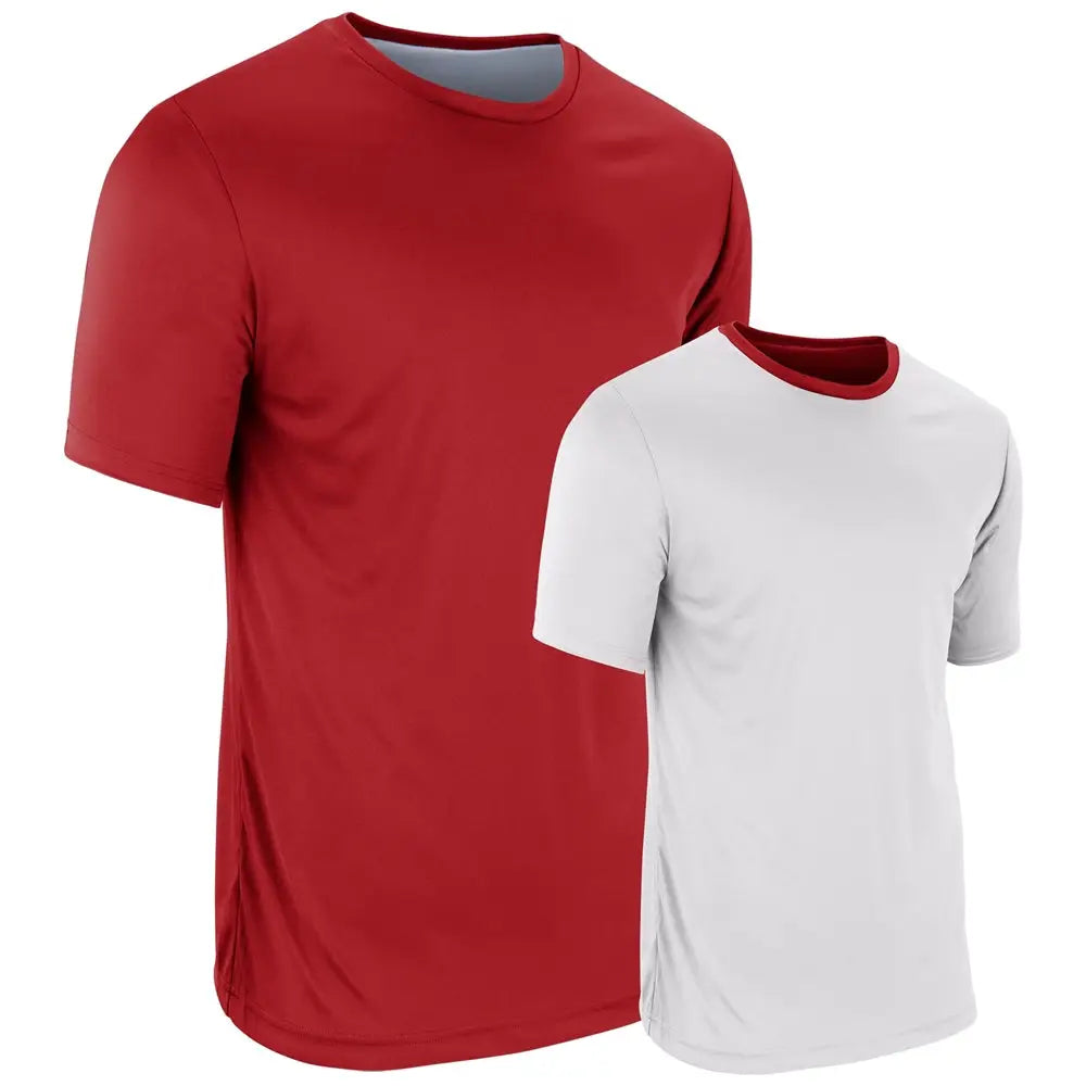Champro Bstk9 Double Stock Z-cloth Dri-gear Reversible Tee - Scarlet White - Adult s