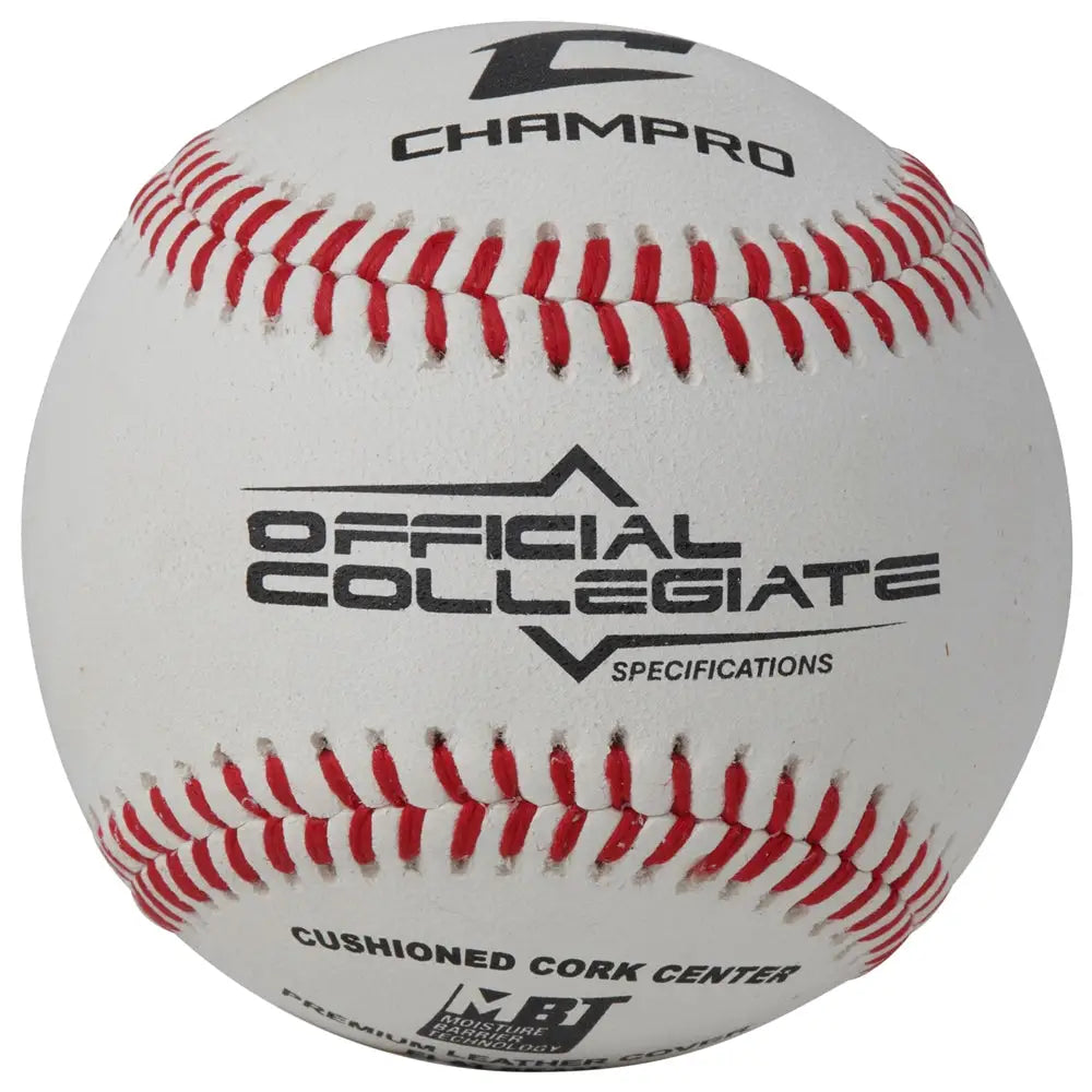 Champro Cbb-501 Collegiate Specifications - Full Grain Leather Cover - Flat Seam