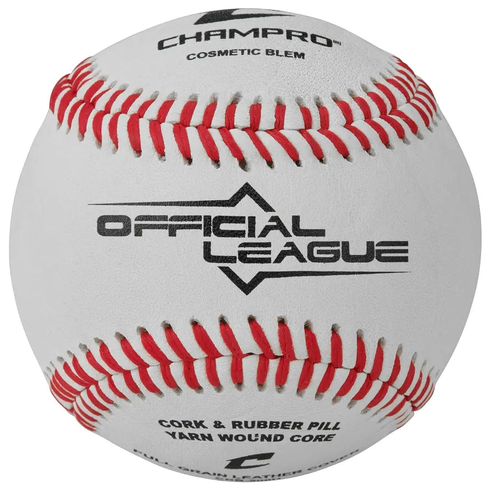 Champro Cbb200d6 Official League Full Grain Leather Cosmetic Blem 6-pack Brown Box