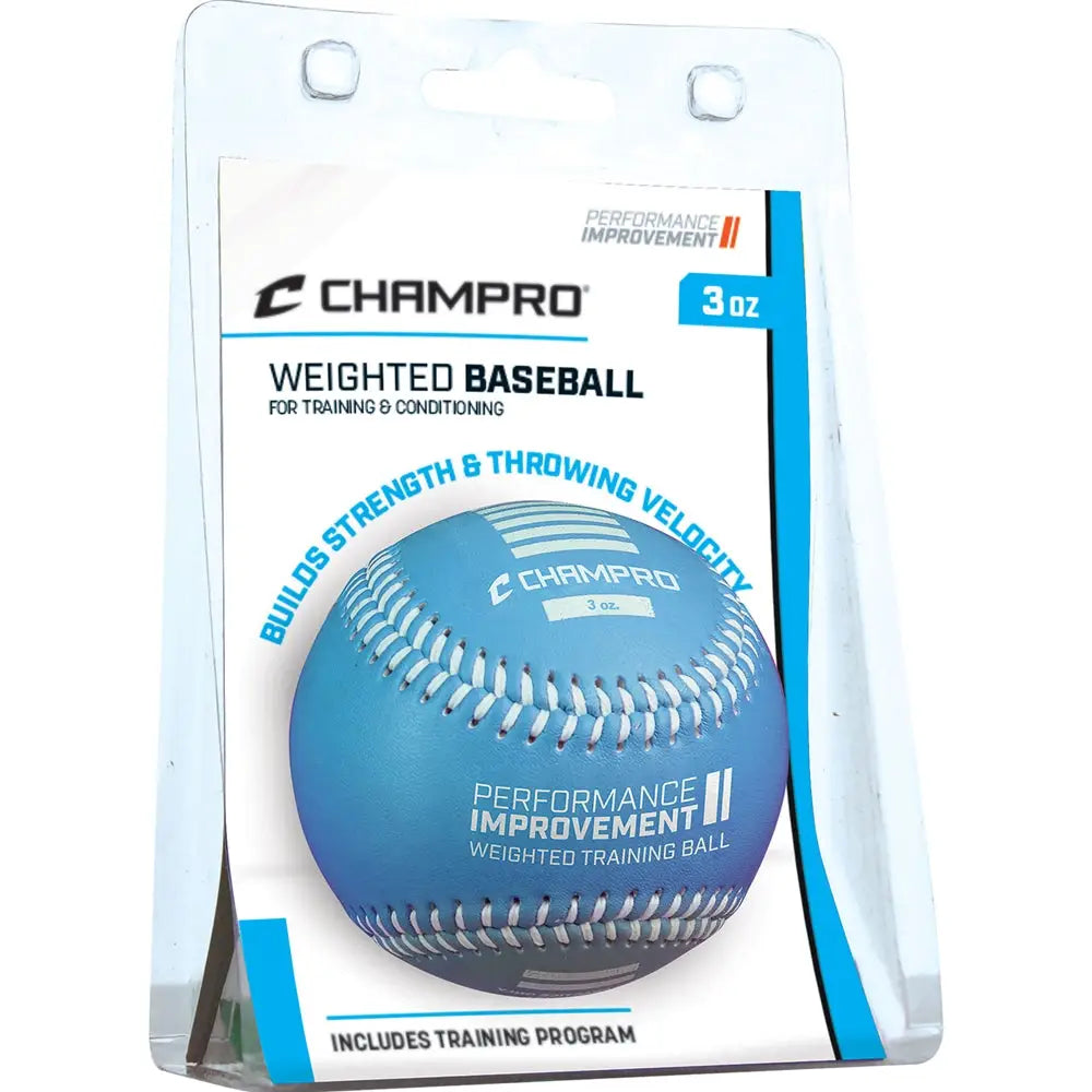 Champro Cbb703-cbb706 Weighted Training Baseballs - Light Blue - 3 Oz. Clam Shell