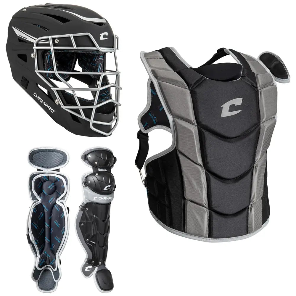 Champro Cbsf1 Optimus Pro Fastpitch Catcher’s Kit - Black
