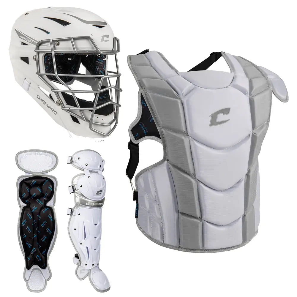 Champro Cbsf1 Optimus Pro Fastpitch Catcher’s Kit - White