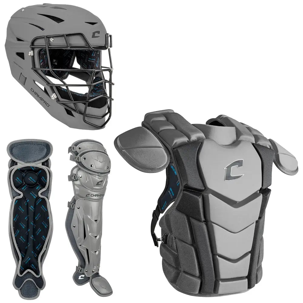 Champro Cbsn3 Optimus Champion Plus Catcher’s Kit - Light Grey - Mens