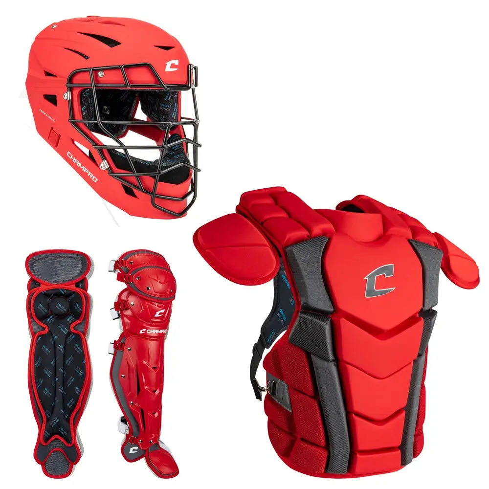 Champro Cbsn3 Optimus Champion Plus Catcher’s Kit - Scarlet