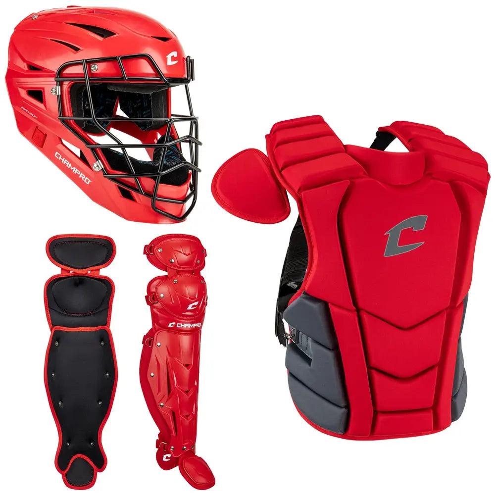 Champro Cbsn4 Optimus Champion Select Catcher’s Kit - Scarlet