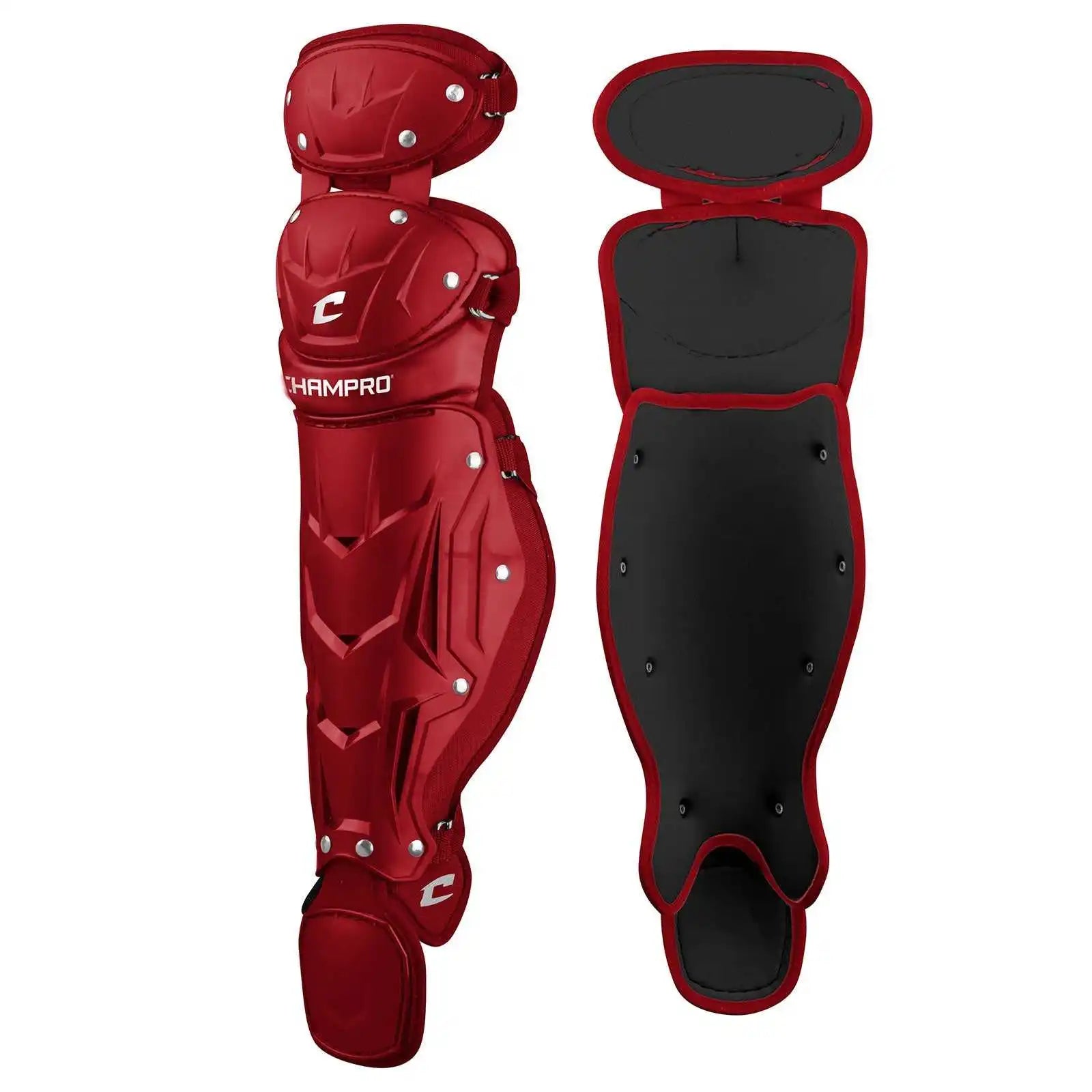 Champro Cg104 Optimus Mvp Double Knee Leg Guard 14.5 - Scarlet - Red