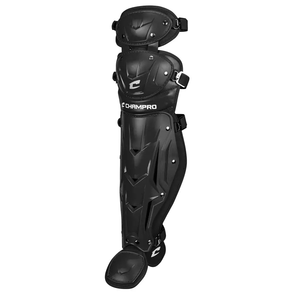 Champro Cg111 Optimus Mvp Double Knee Shin Guard 12’’ Length - Black