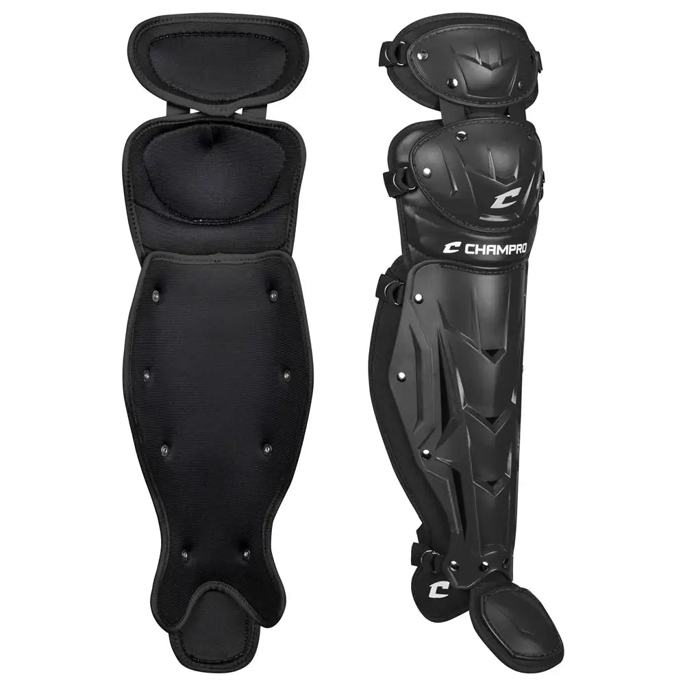 Champro Cg111 Optimus Mvp Double Knee Shin Guard 12’’ Length - Black