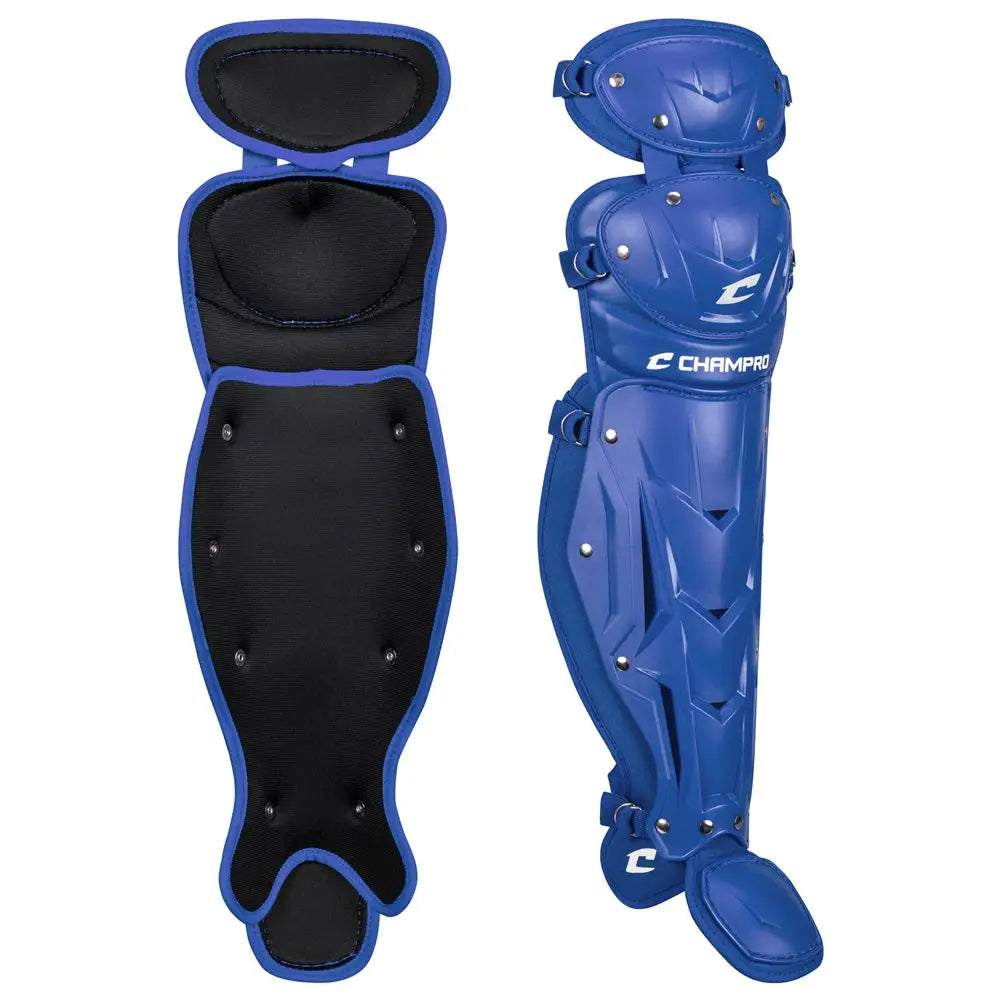 Champro Cg111 Optimus Mvp Double Knee Shin Guard 12’’ Length - Royal