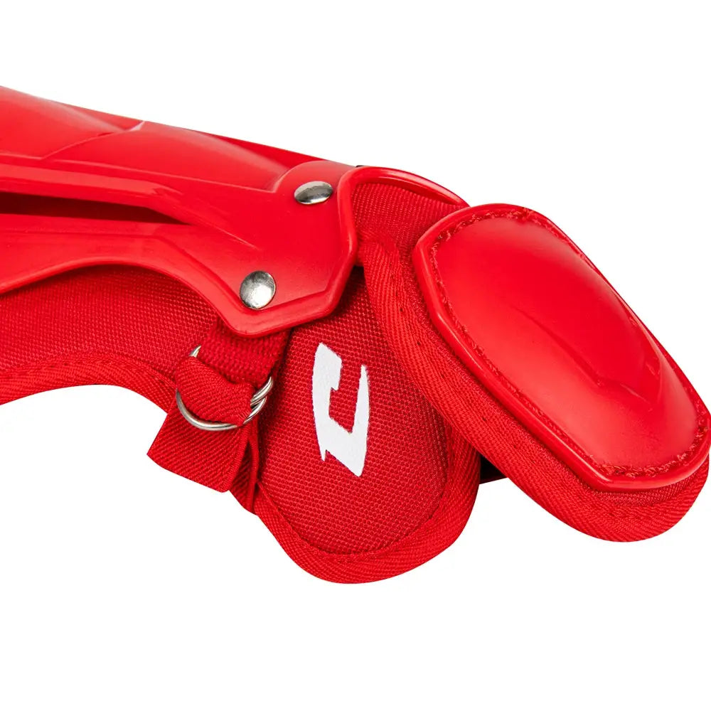 Champro Cg111 Optimus Mvp Double Knee Shin Guard 12’’ Length - Scarlet