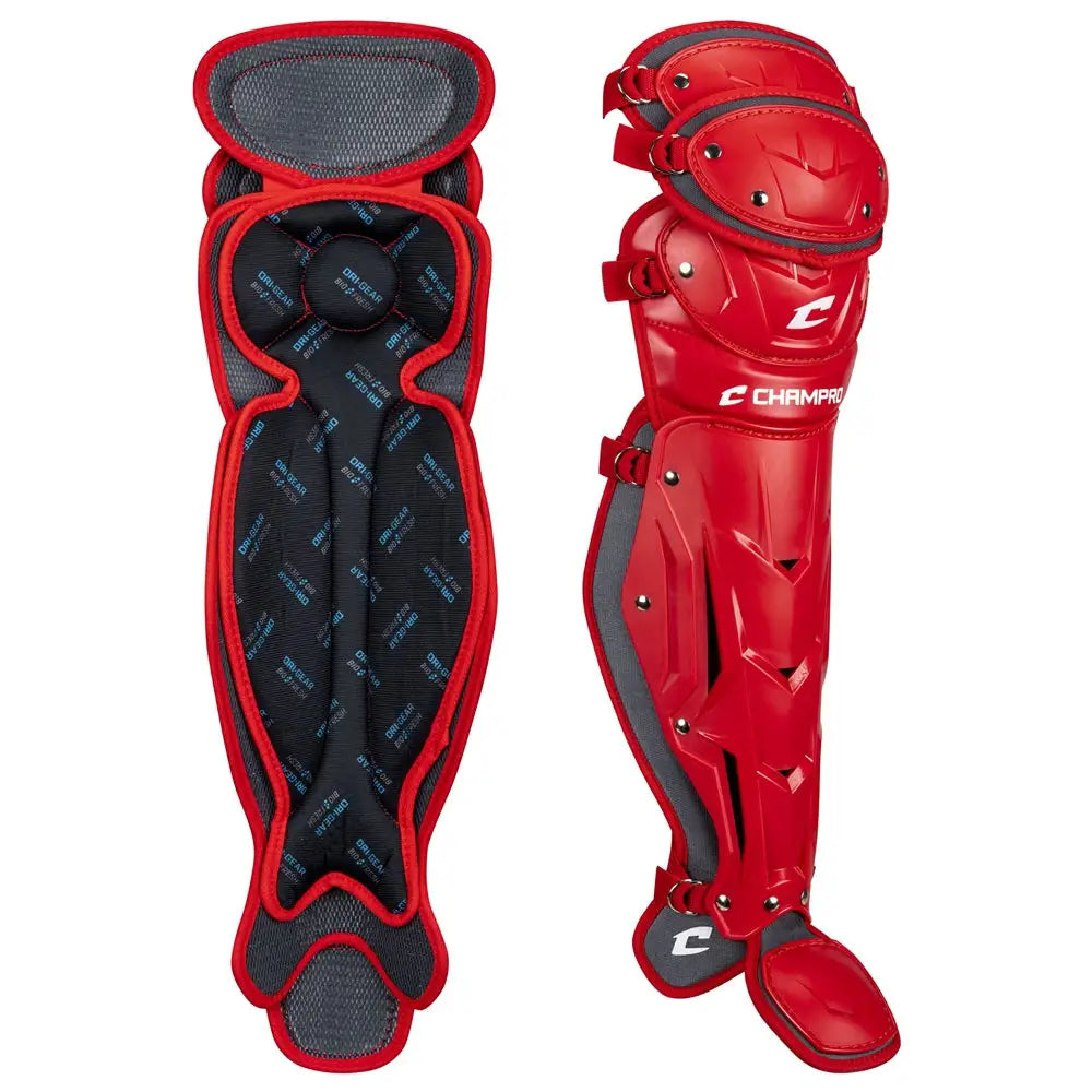 Champro Cg181 Optimus Pro Leg Guard 16.5’’ Shin Length - Scarlet