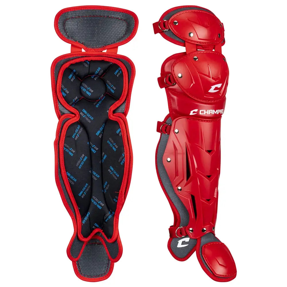 Champro Cg186 Optimus Pro Leg Guard 13.5’’ Shin Length - Scarlet