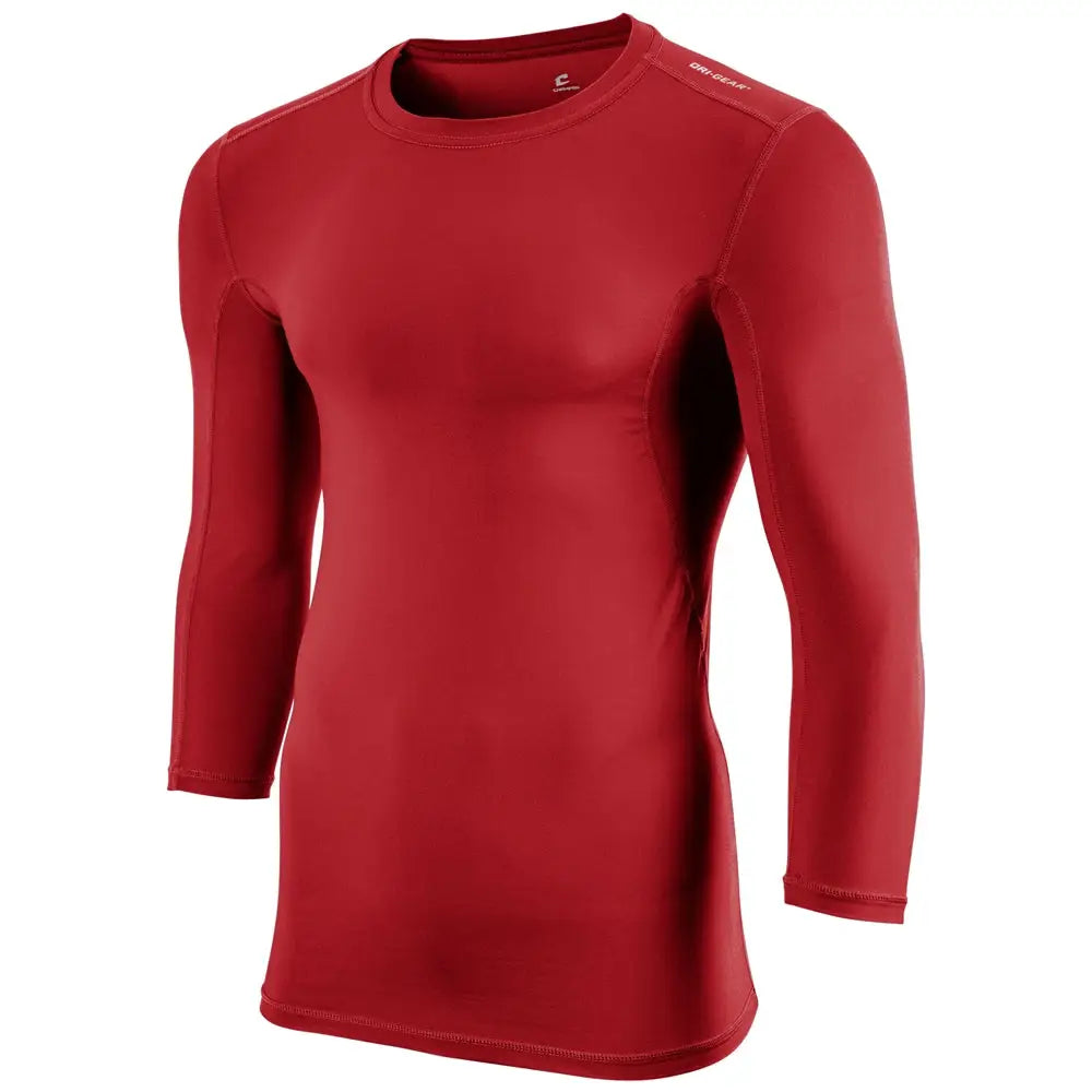 Champro Cj07 Lightning Compression 2.0 Three-quarter Sleeve Shirt - Scarlet - Adult s