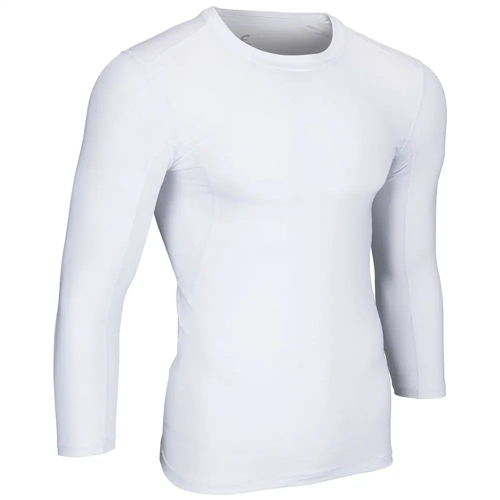 Champro Cj07 Lightning Compression 2.0 Three-quarter Sleeve Shirt - White - Adult s
