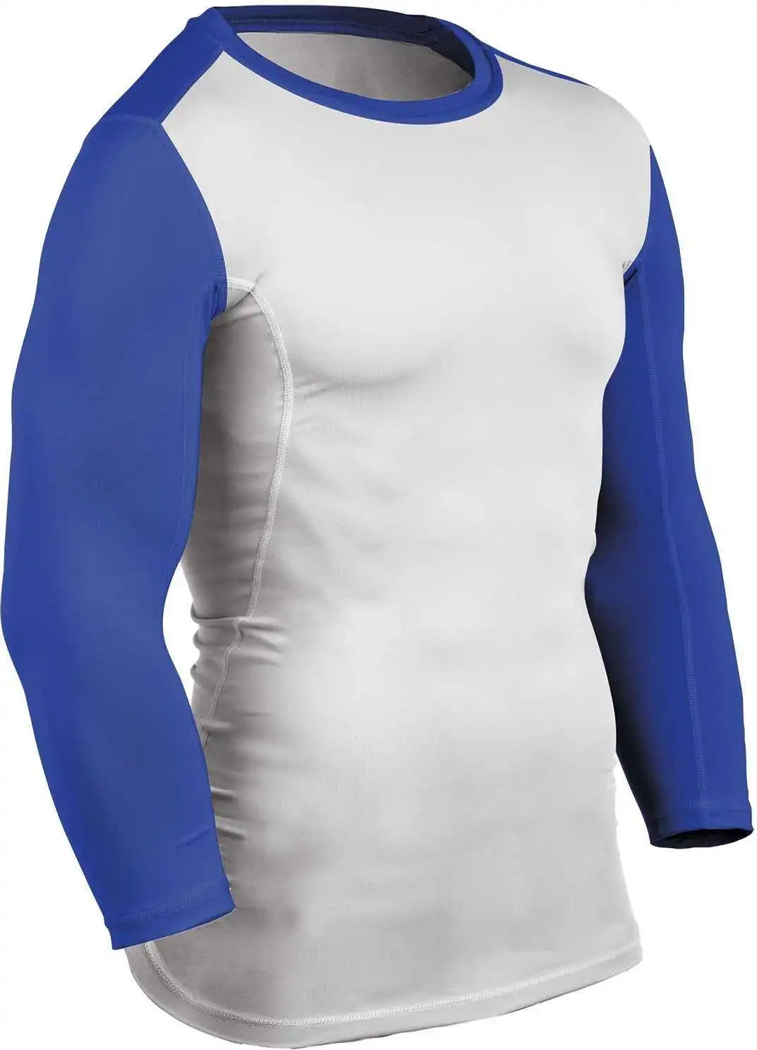 Champro Cj7 Compreshort Sleeveion Three Quarter Sleeve - White Royal