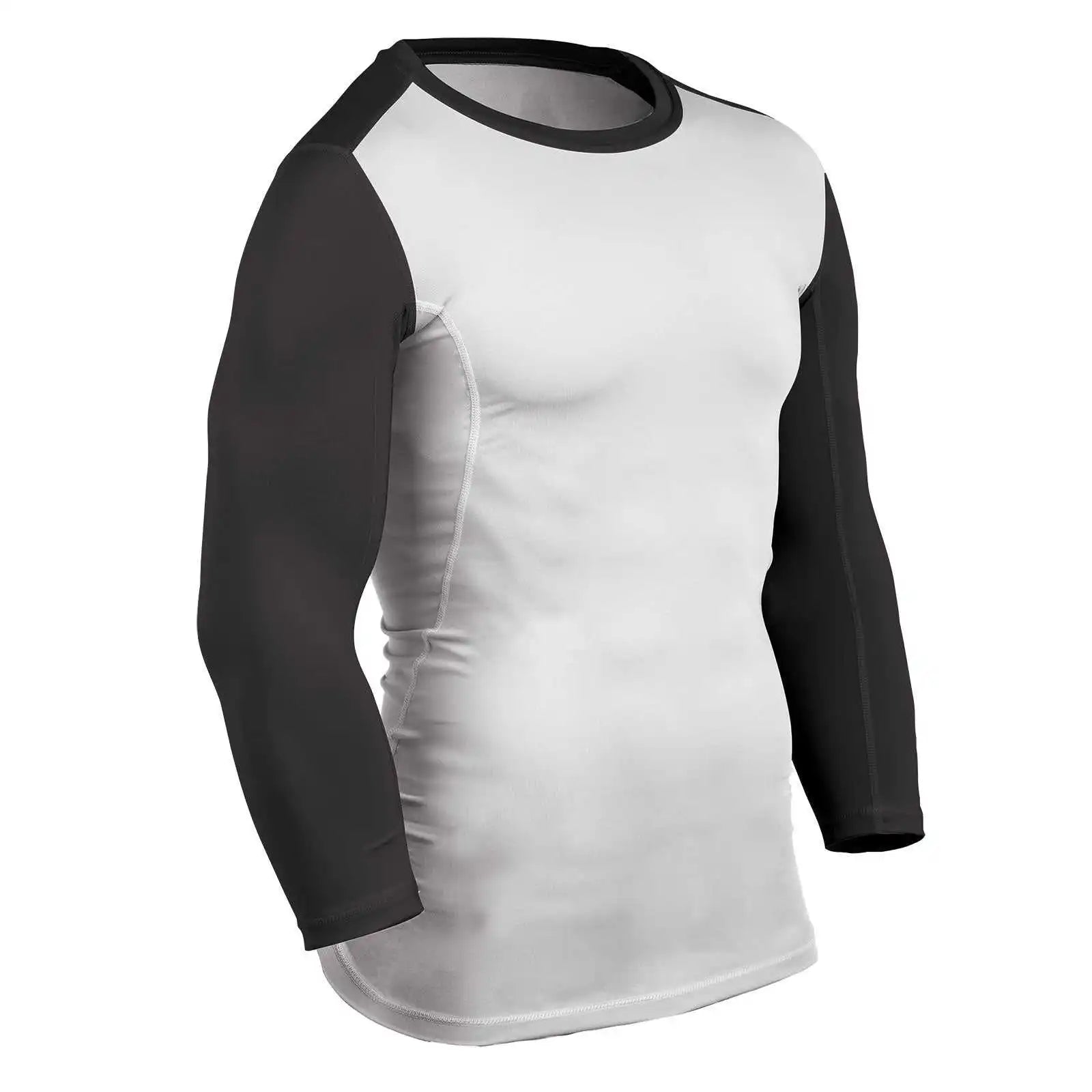 Champro Cj7 Compression Three Quarter Sleeve - White Black