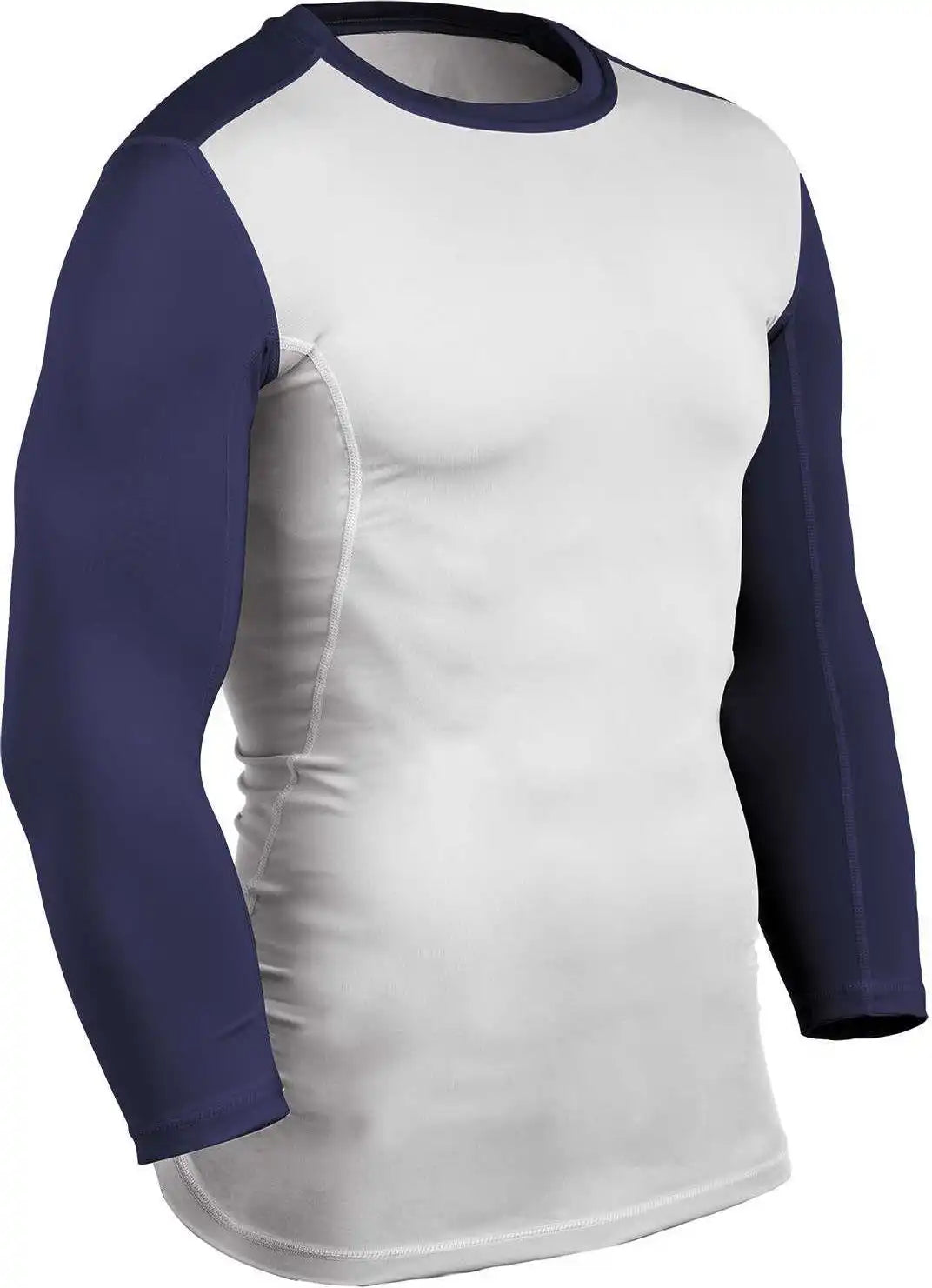 Champro Cj7 Compression Three Quarter Sleeve - White Navy