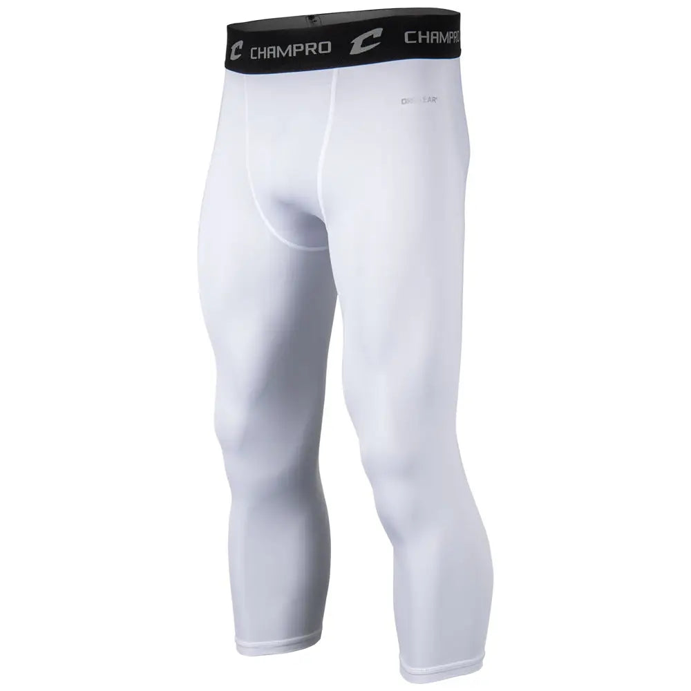 Champro Cs13 Lightning Compression 2.0 Three-quarter Length Tight - White - Adult s