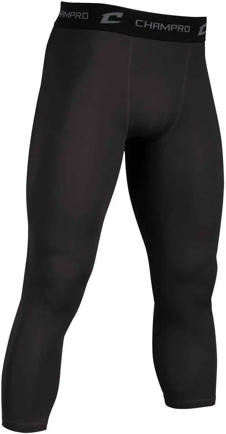 Champro Cs8 Compreshort Sleeveion Calf Length Tight Black