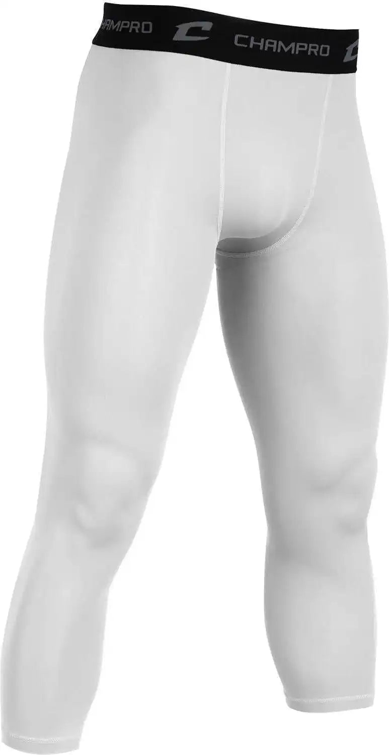 Champro Cs8 Compreshort Sleeveion Calf Length Tight - White