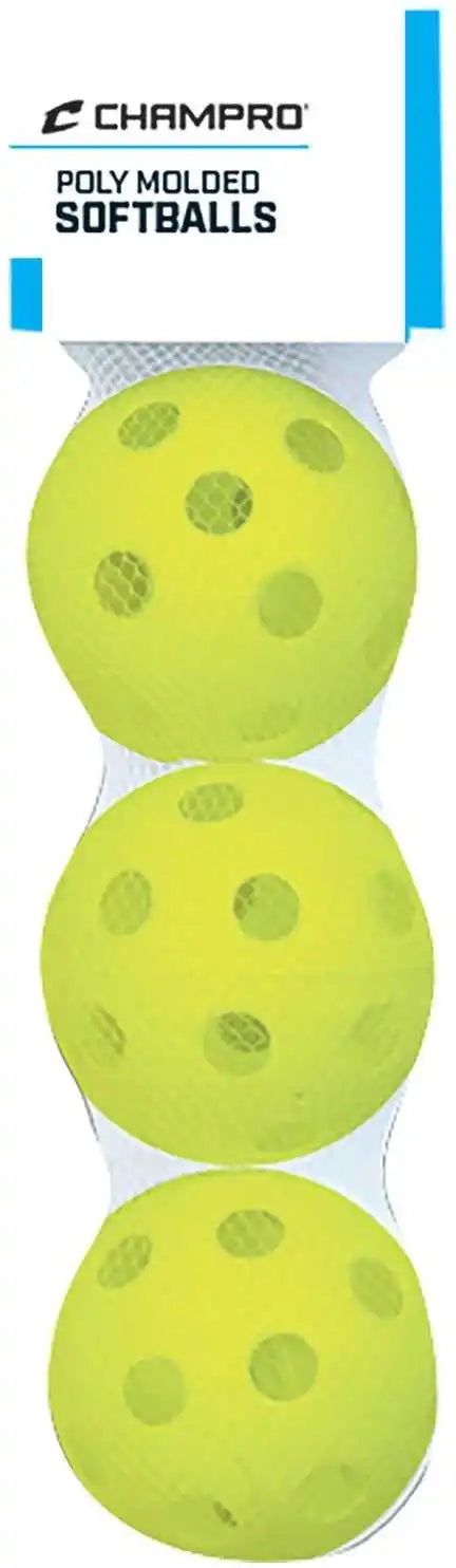 Champro Csb-51b 3 Pack Poly Softballs