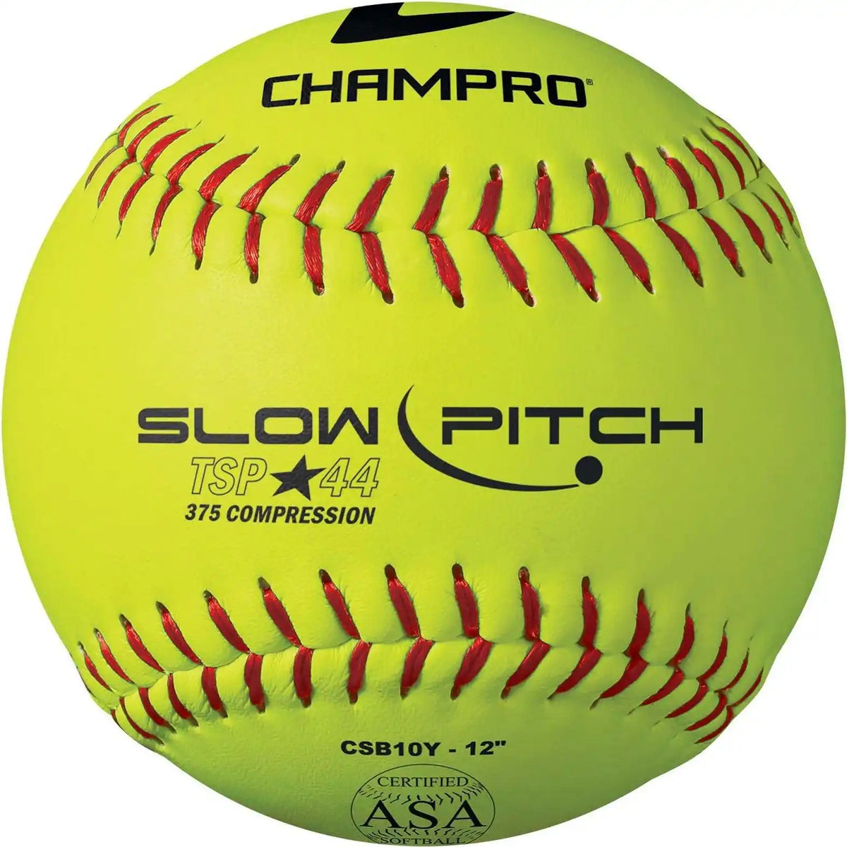 Champro Csb10y Asa 12 Slow Pitchyellow Leather Cover.44 Cor