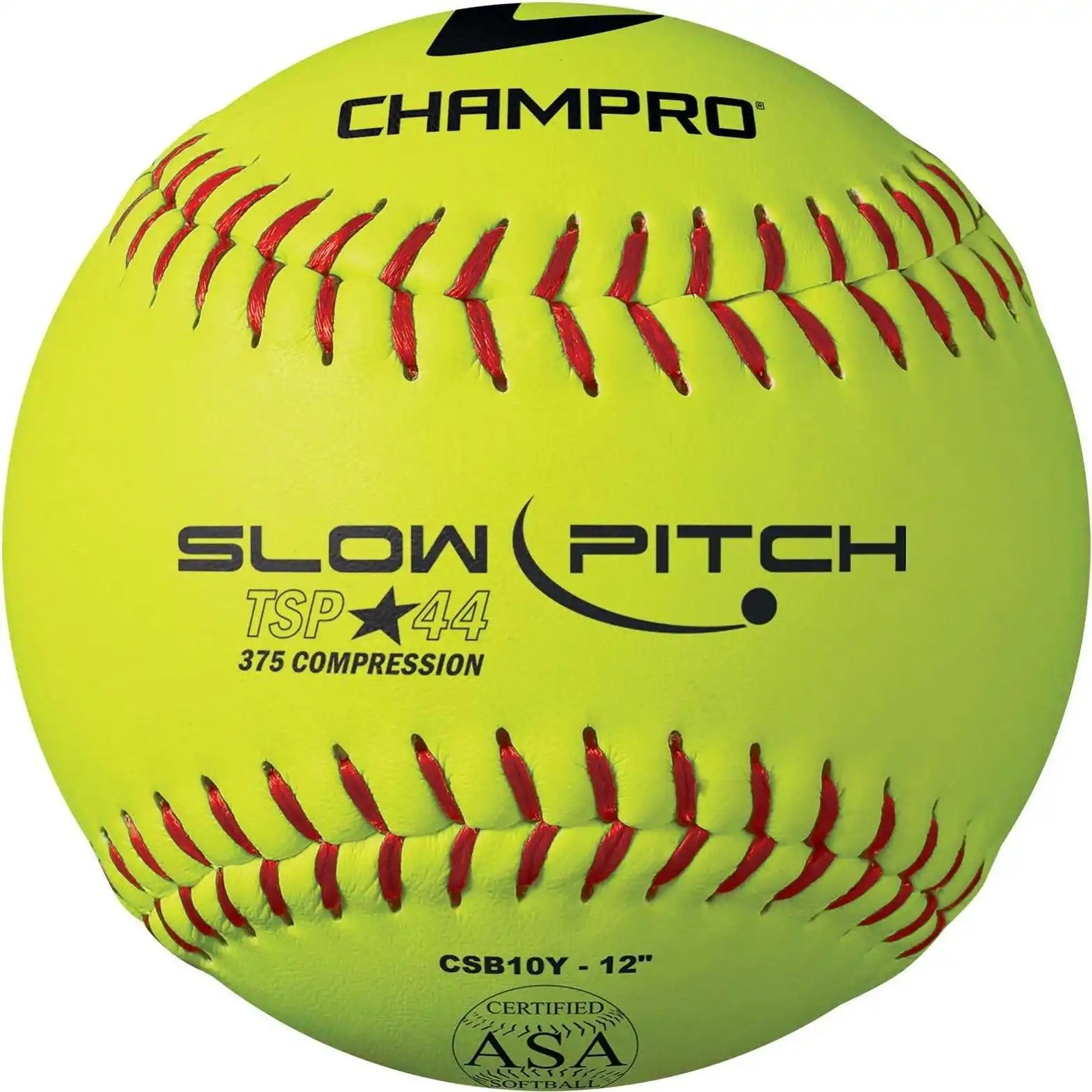 Champro Csb10y Asa 12 Slow Pitchyellow Leather Cover.44 Cor