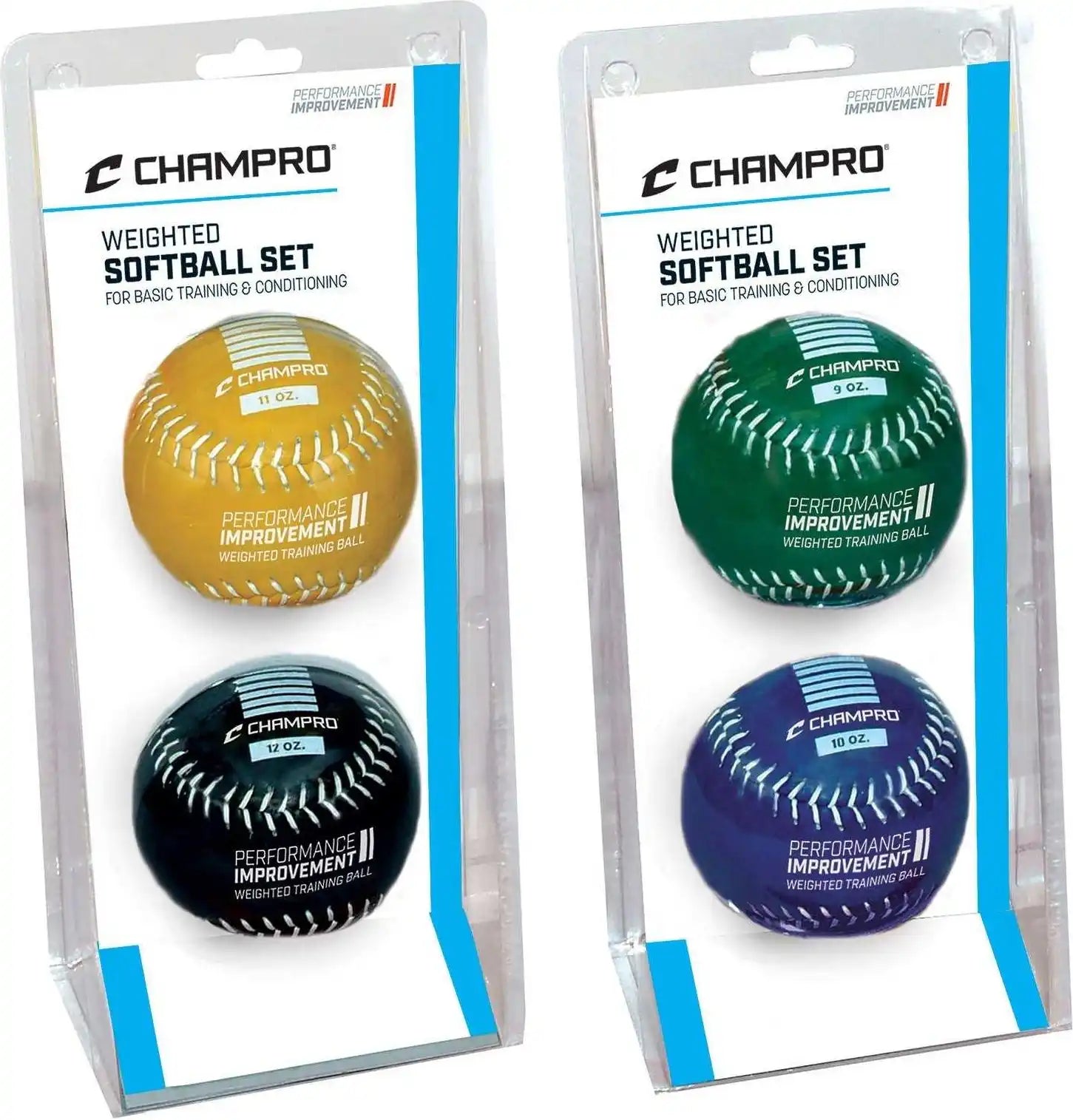 Champro Csb7as-csb7bs Weighted Training Softball Set 11 & 12 Oz