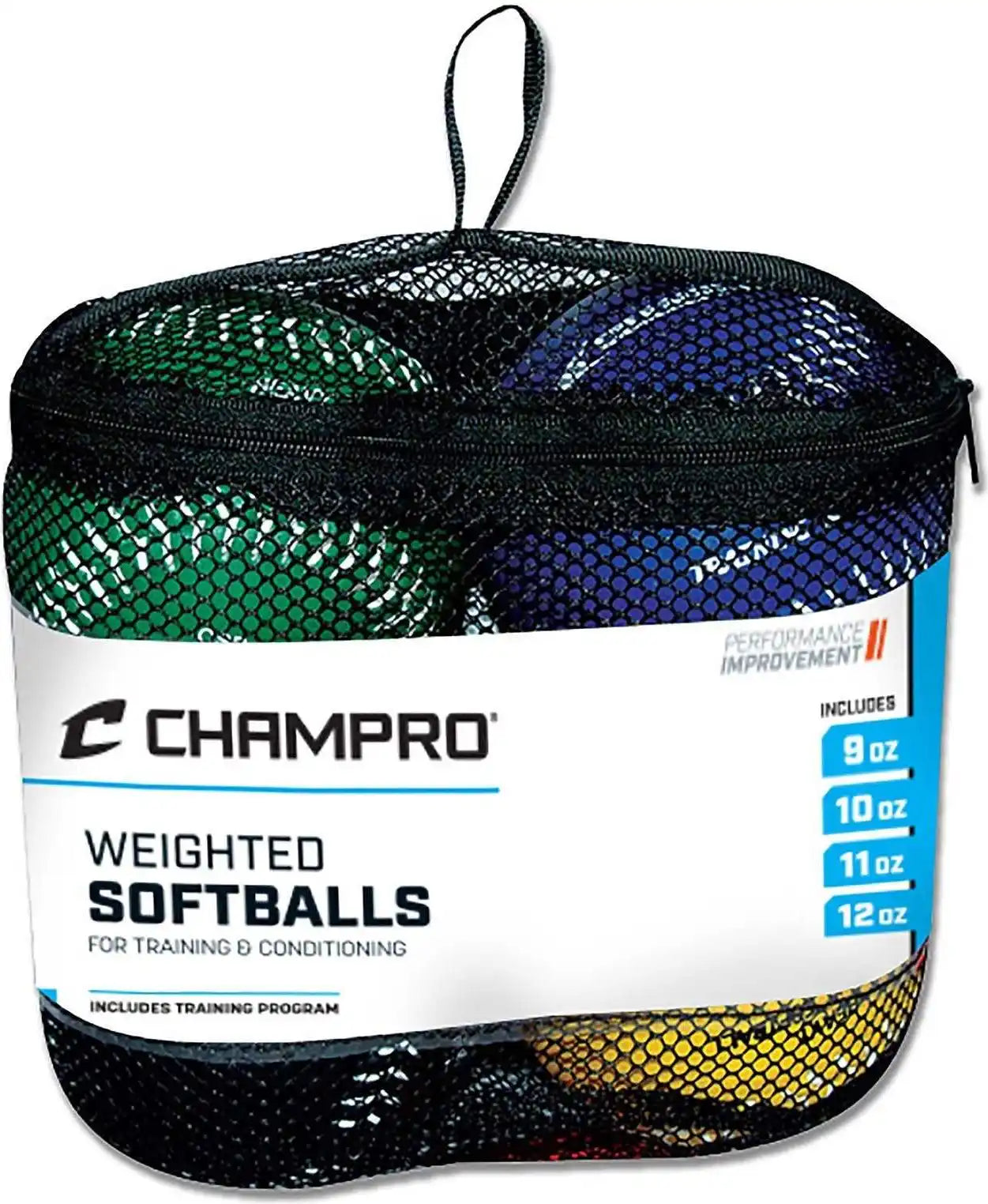 Champro Csb7s Weighted Training Softball Set (incudes 9oz 10oz 11oz 12oz)