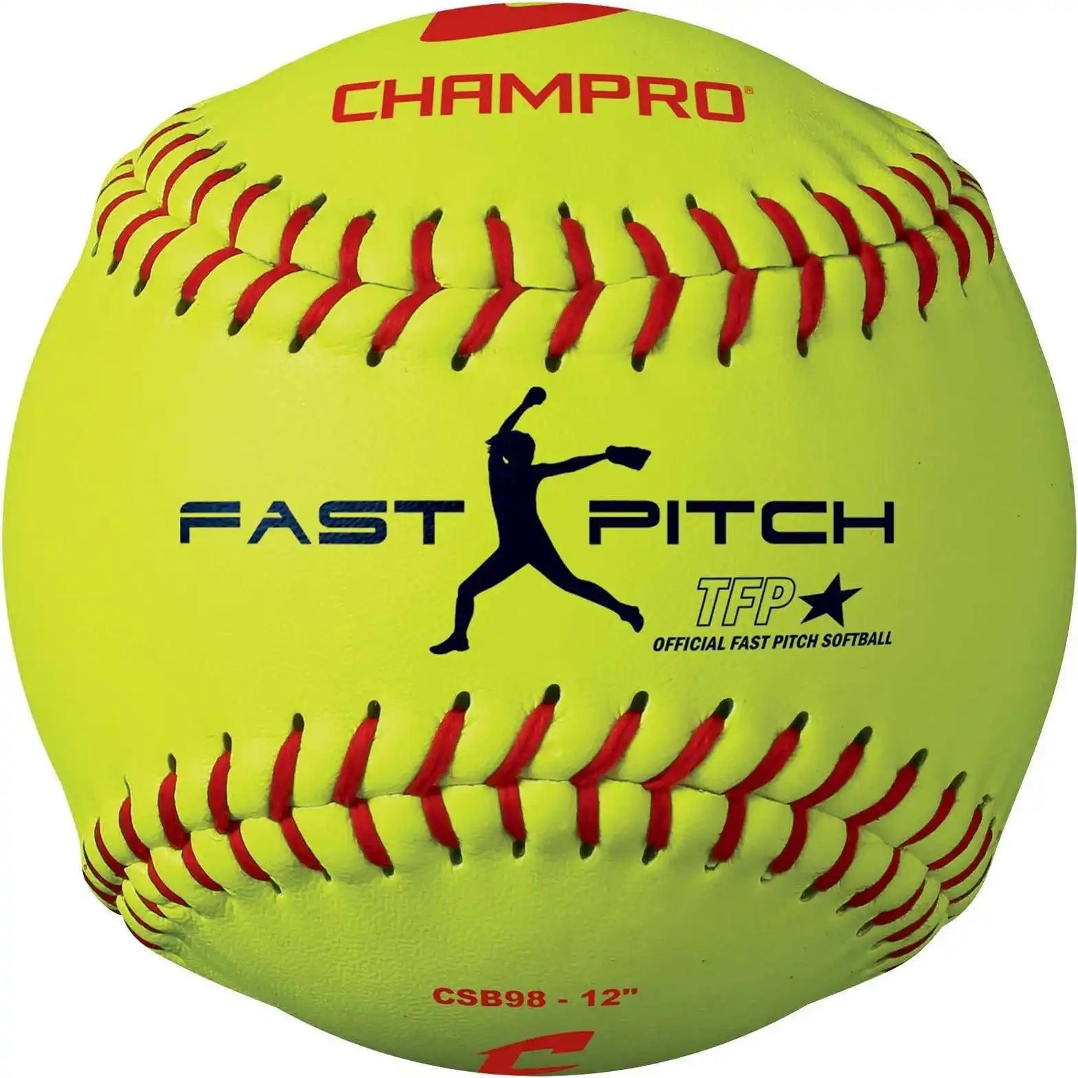 Champro Csb98 12’’ Fast Pitch Softball - Optic Yellow
