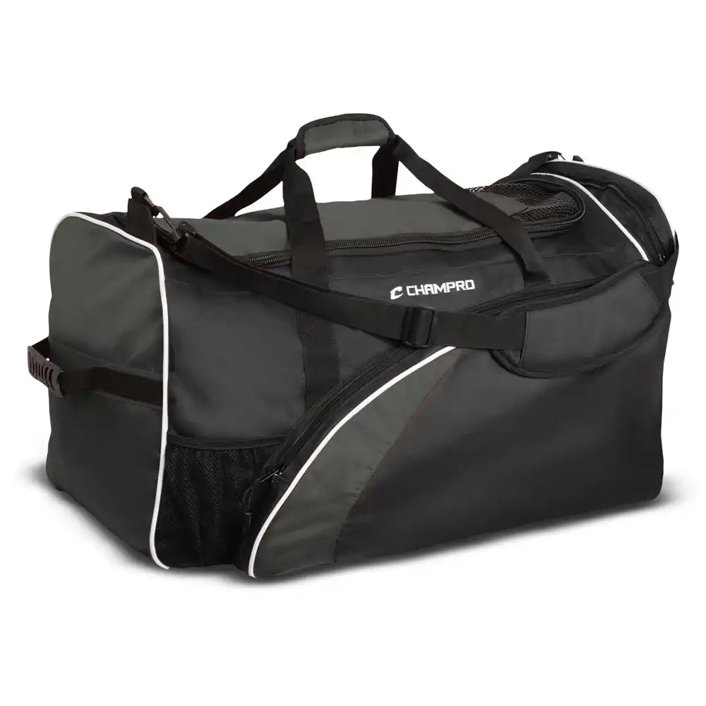 Champro E43 Varsity Football Equipment Bag 28 x 15 - Black Gray