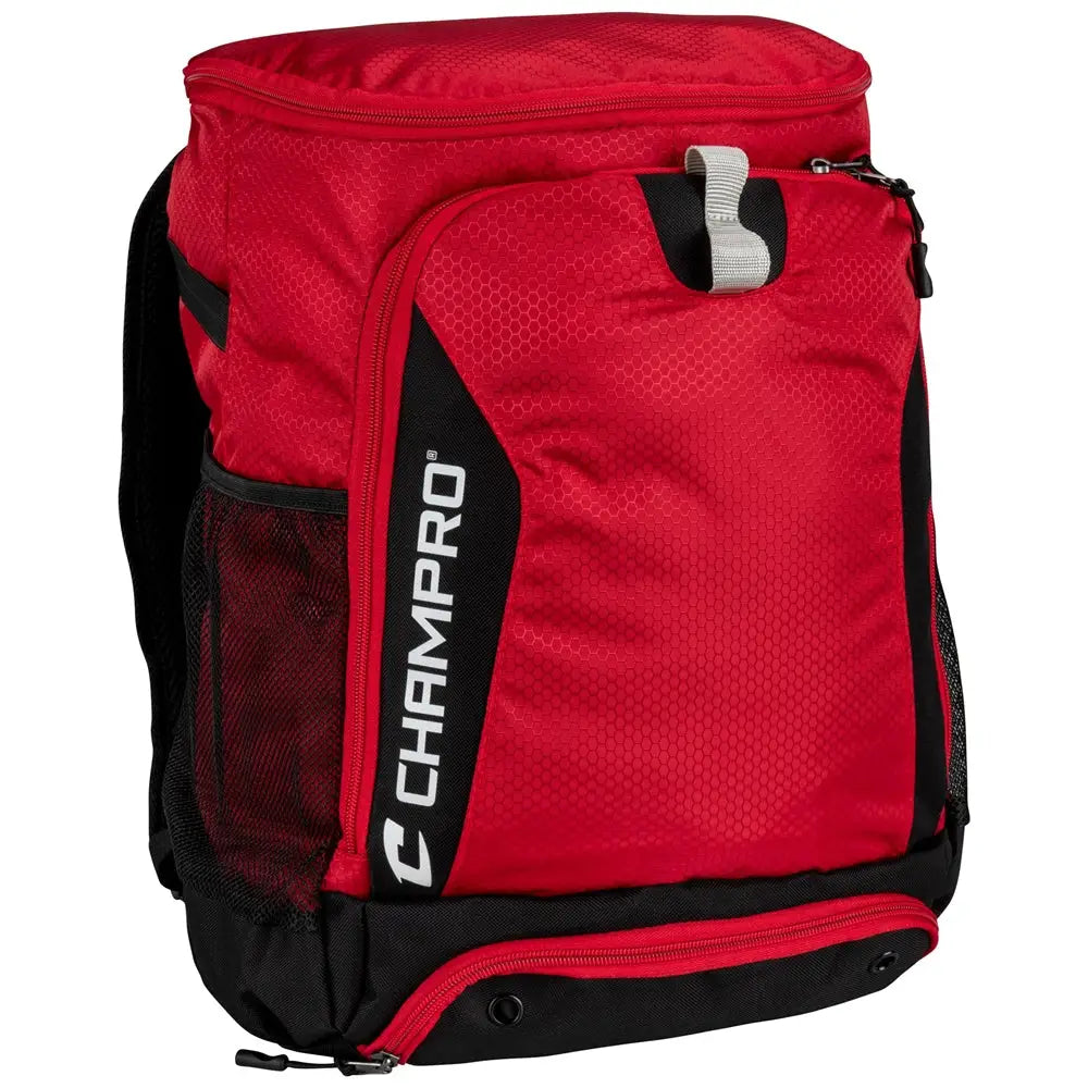 Champro E81 Fortress 2 Backpack - 13’’ x 8’’ 18’’ - Scarlet