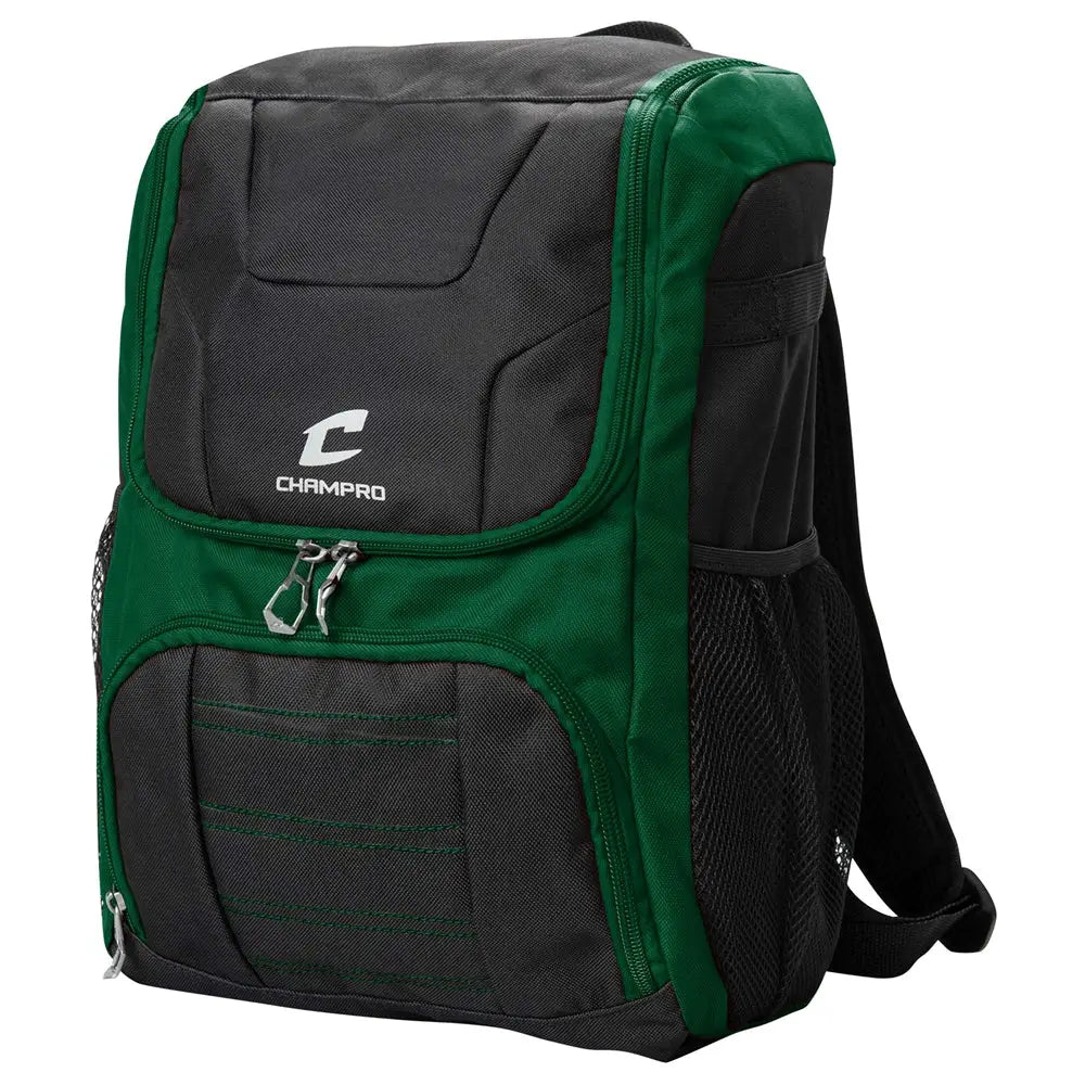 Champro E87 Prodigy Backpack 16’’l x 10.75’’w 8.5’’d - Forest Green
