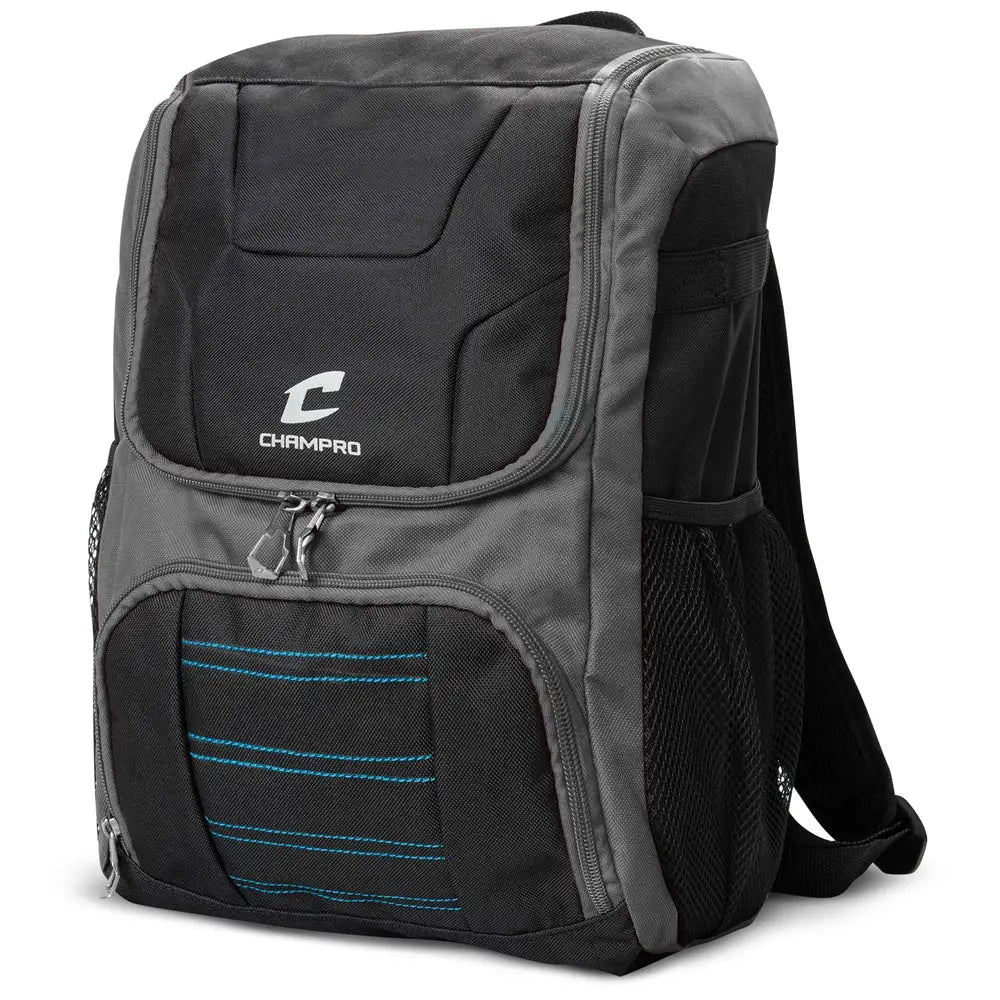 Champro E87 Prodigy Backpack 16’’l x 10.75’’w 8.5’’d - Gray - Grey
