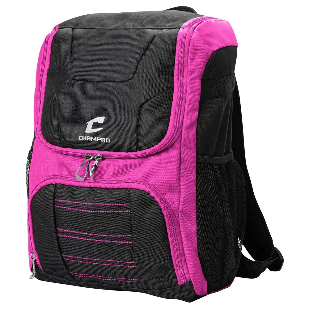 Champro E87 Prodigy Backpack 16’’l x 10.75’’w 8.5’’d - Optic Pink