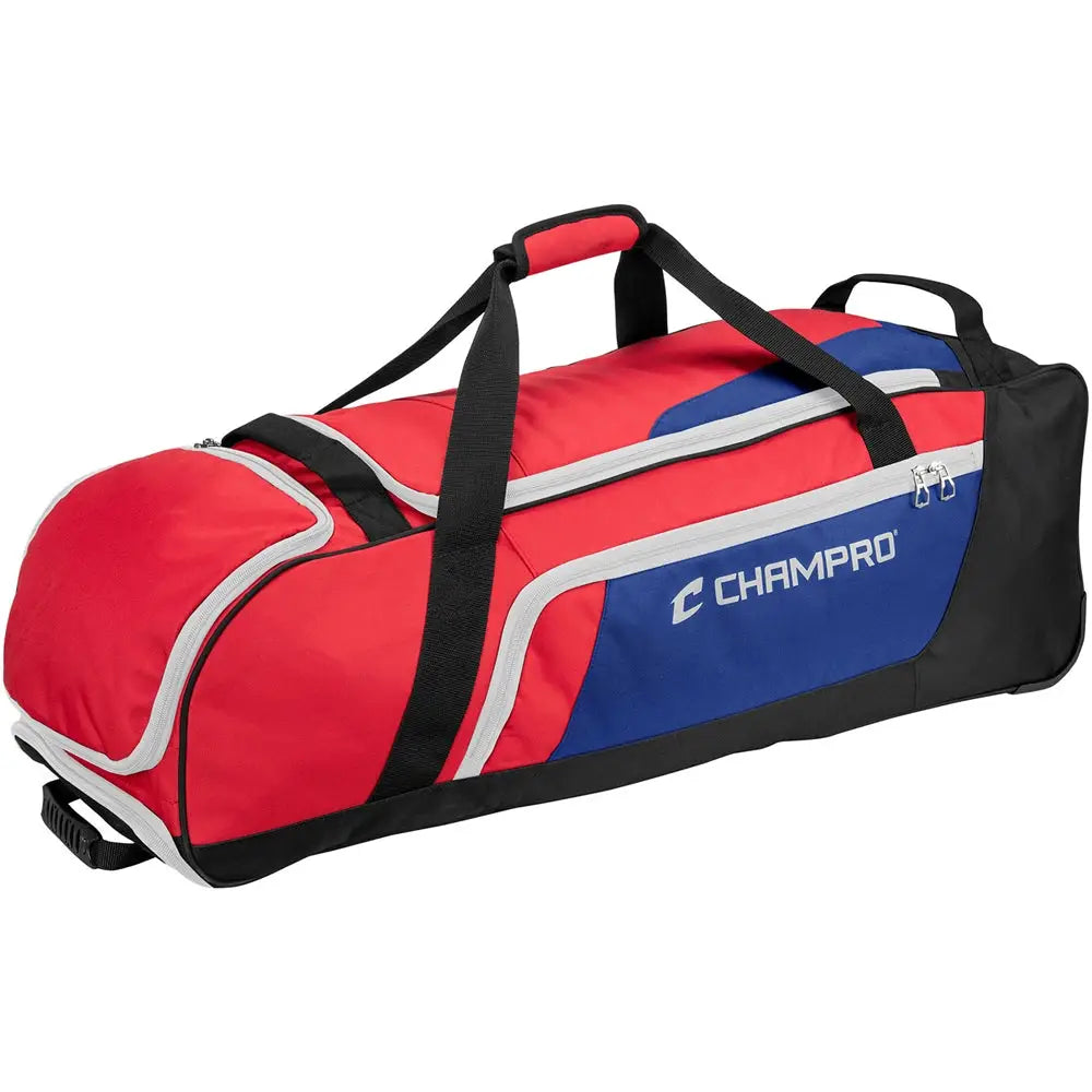 Champro E92 Boss Wheeled Catcher’s Bag - Scarlet White Royal