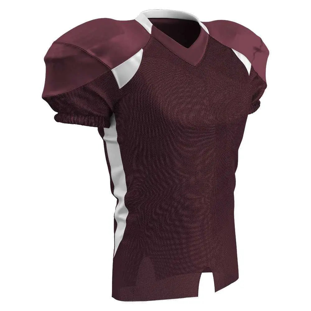 Champro Fj20 Huddle Stretch Polyester Dazzle Jersey - Maroon White