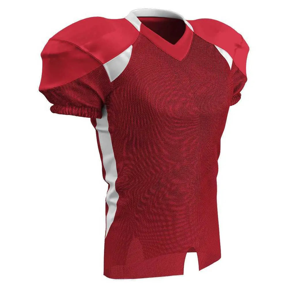 Champro Fj20 Huddle Stretch Polyester Dazzle Jersey - Scarlet White