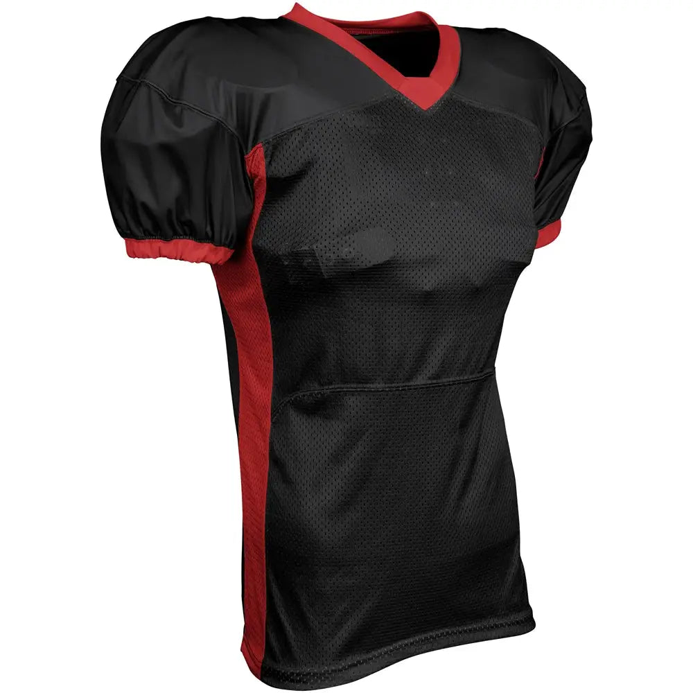 Champro Fj40 Blitz Football Jersey - Black Scarlet - Adult s