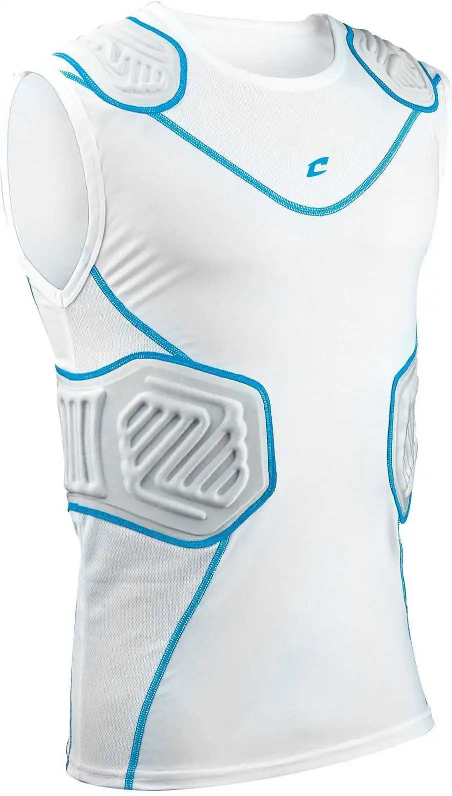 Champro Fju10 Bull Rush Compression Shirt - White Gray