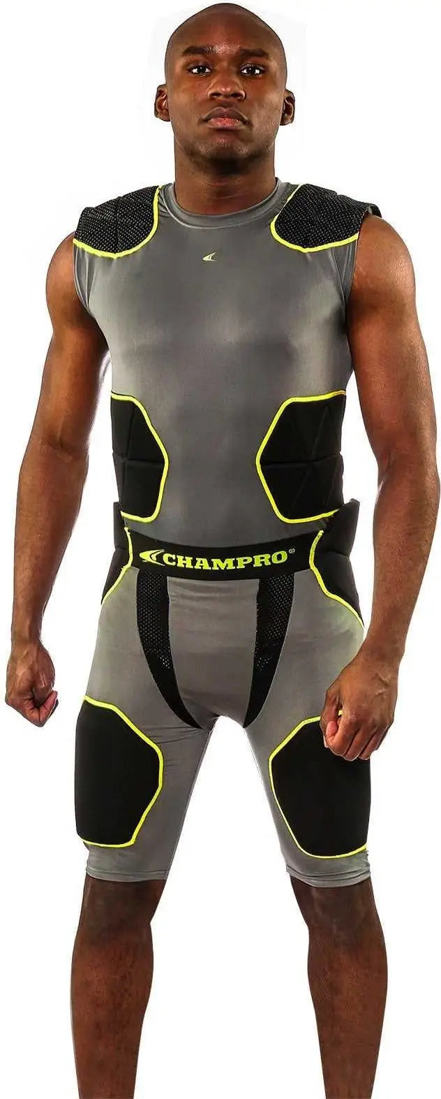 Champro Fju6 Tri-flex Compression Shirt with Cushion System - Charcoal Black