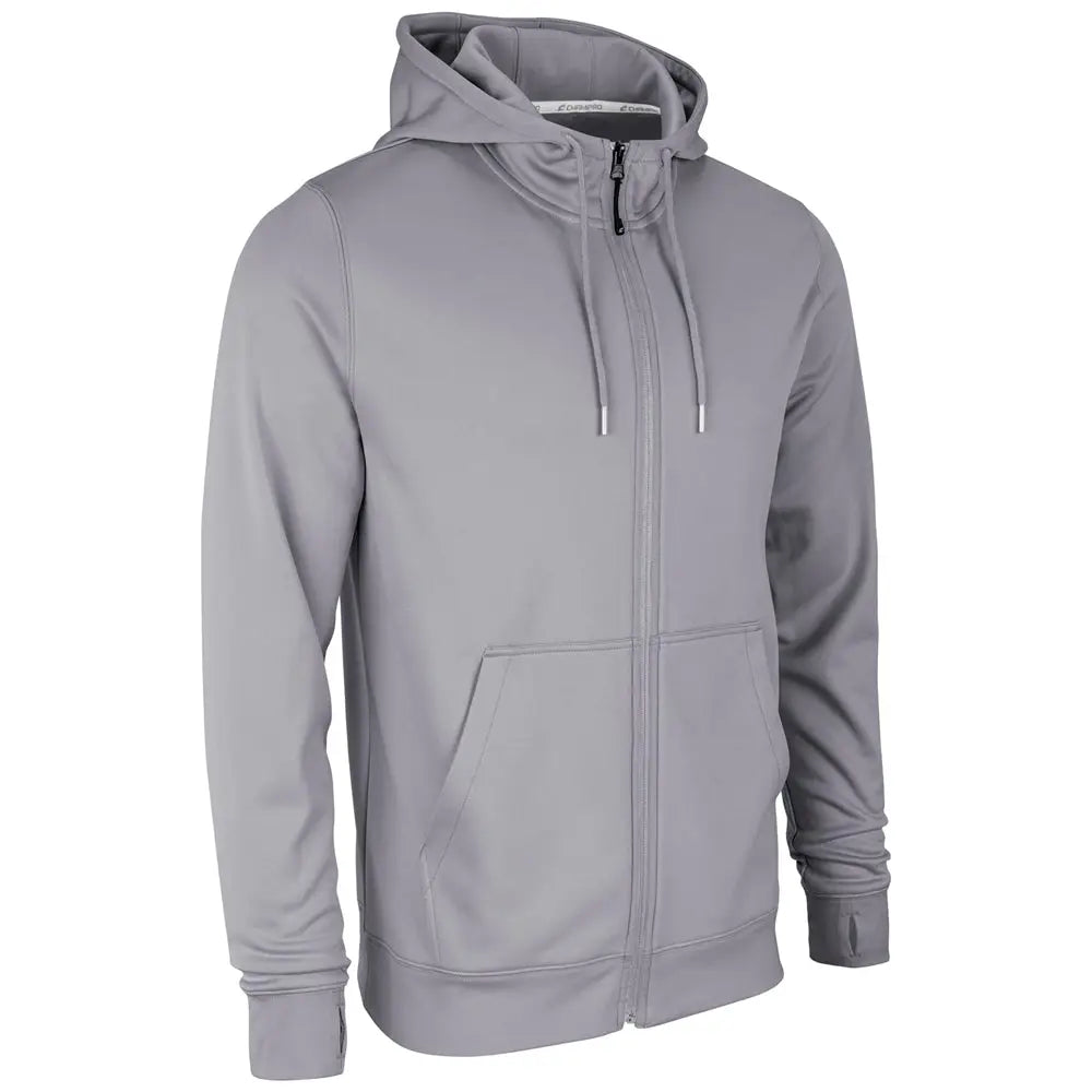 Champro Flc6 Lineup Fleece Zip Up Hoodie - Silver - Adult s
